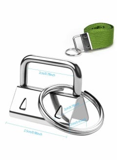Excefore Key Fob Hardware, 50 PCS Keychain Bracelet Hardware with Key Rings, Metal Tail Clip Wristlet Sets, Perfect for Bag Wristlets with Fabric/Ribbon/Webbing/Embossed and Other Hand Craft - 25mm  - Image 5