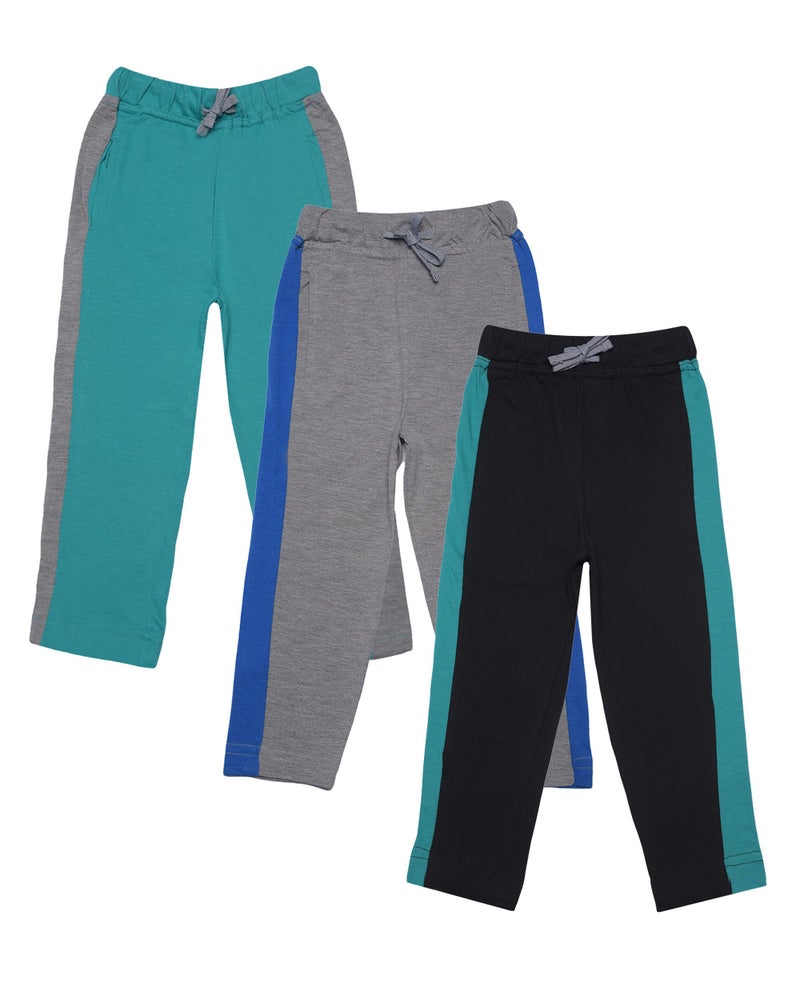 Dollar Champion Cotton Regular Fit Pack of 3 Track Pant for Boys -Actual Color May Vary - Image 1