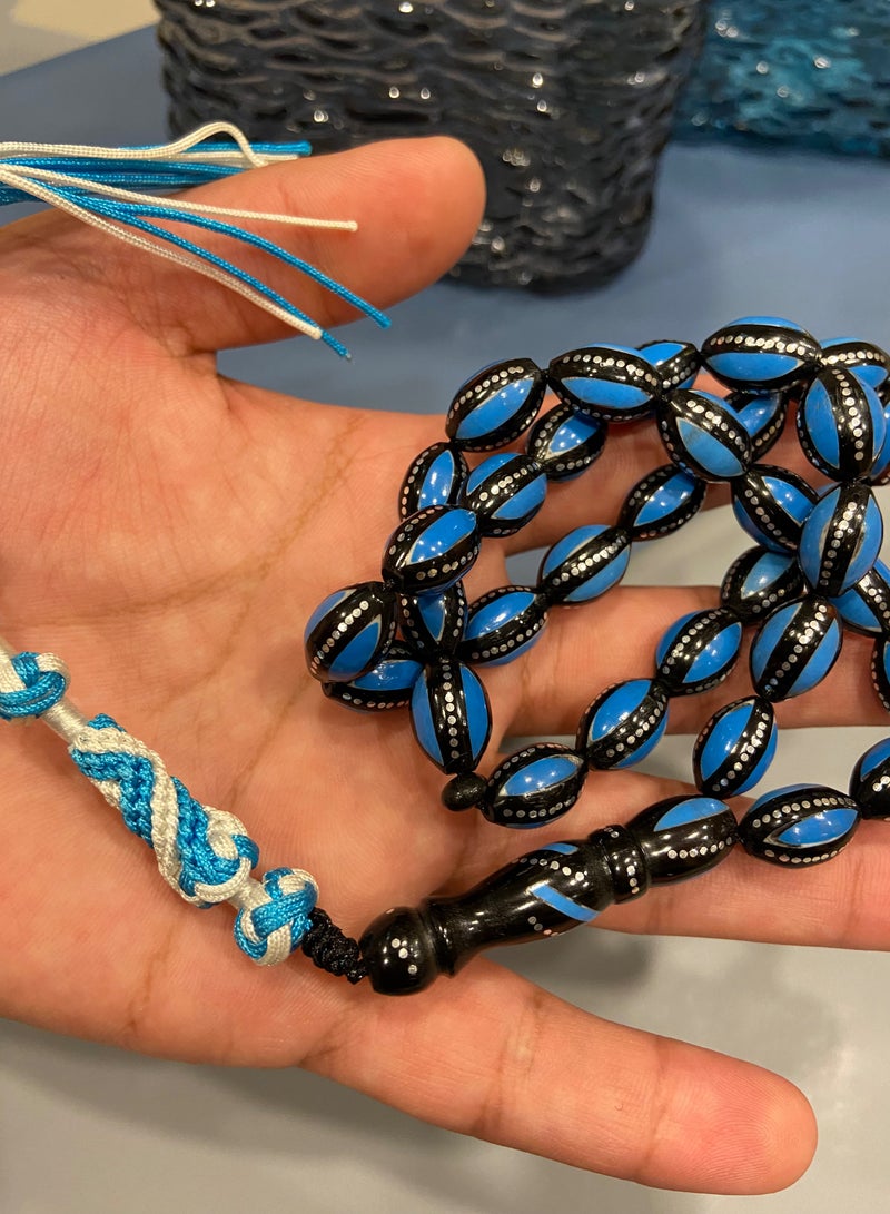 Top Quality Kuka Prayer Beads For Men Inlaid With Silver 33 Beads - Image 4