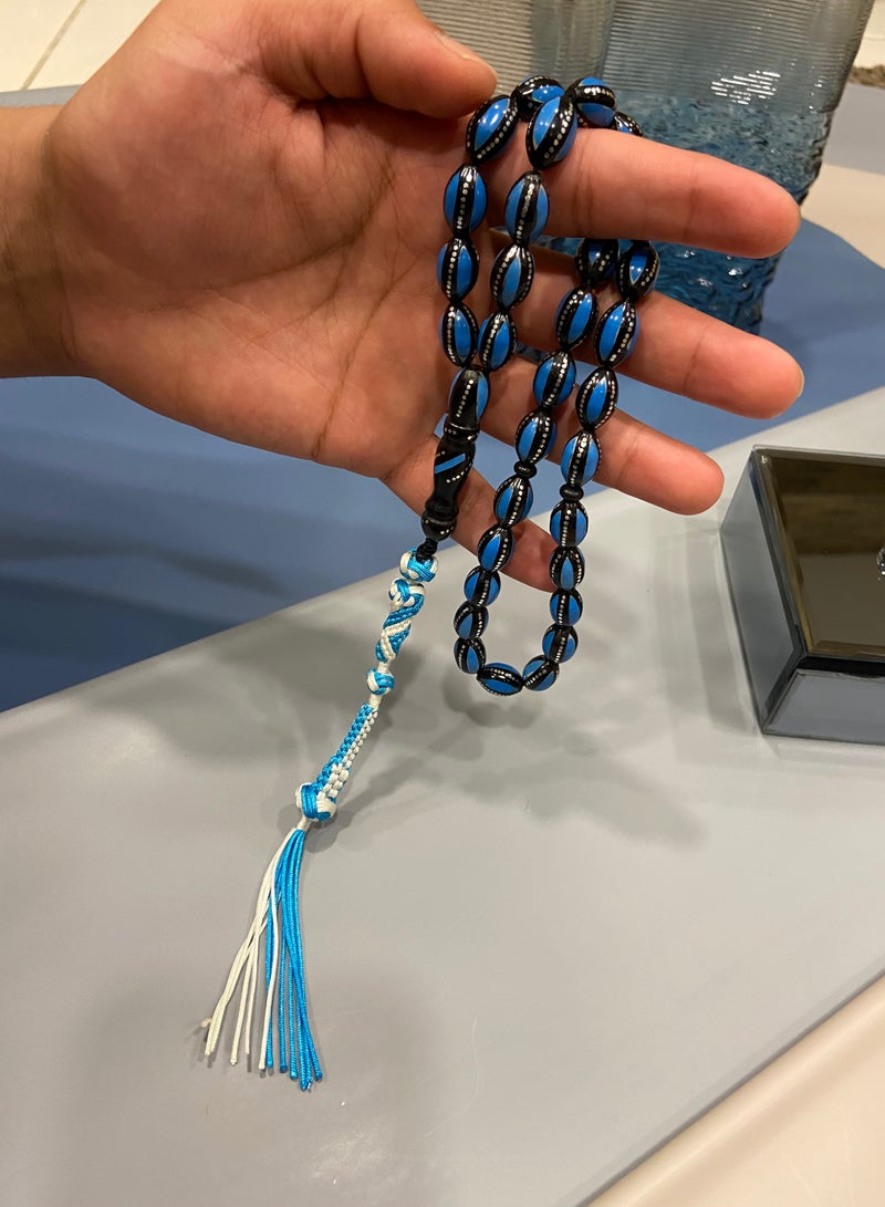Top Quality Kuka Prayer Beads For Men Inlaid With Silver 33 Beads - Image 2