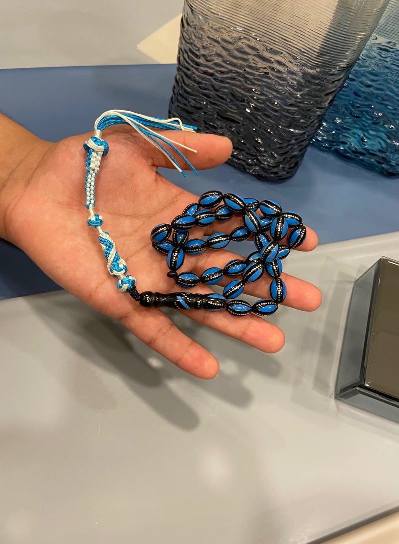 Top Quality Kuka Prayer Beads For Men Inlaid With Silver 33 Beads - Image 3