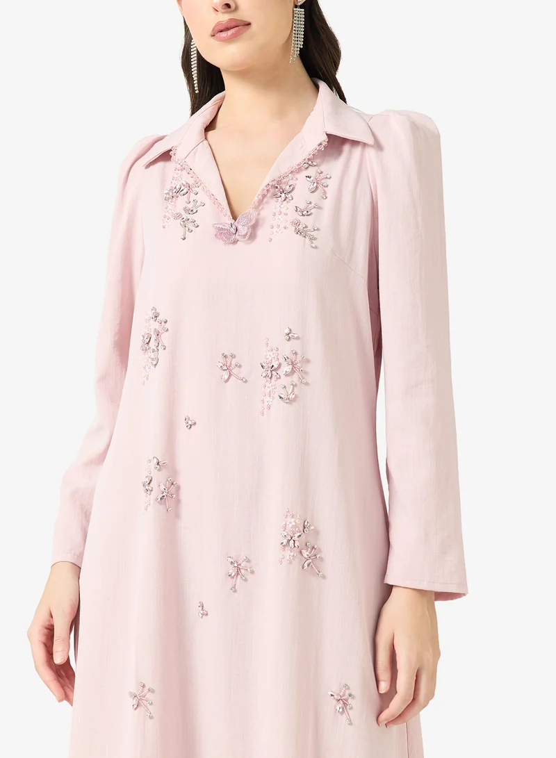 Khizana  Embroidered A-line Dress for Women | Best Price UAE