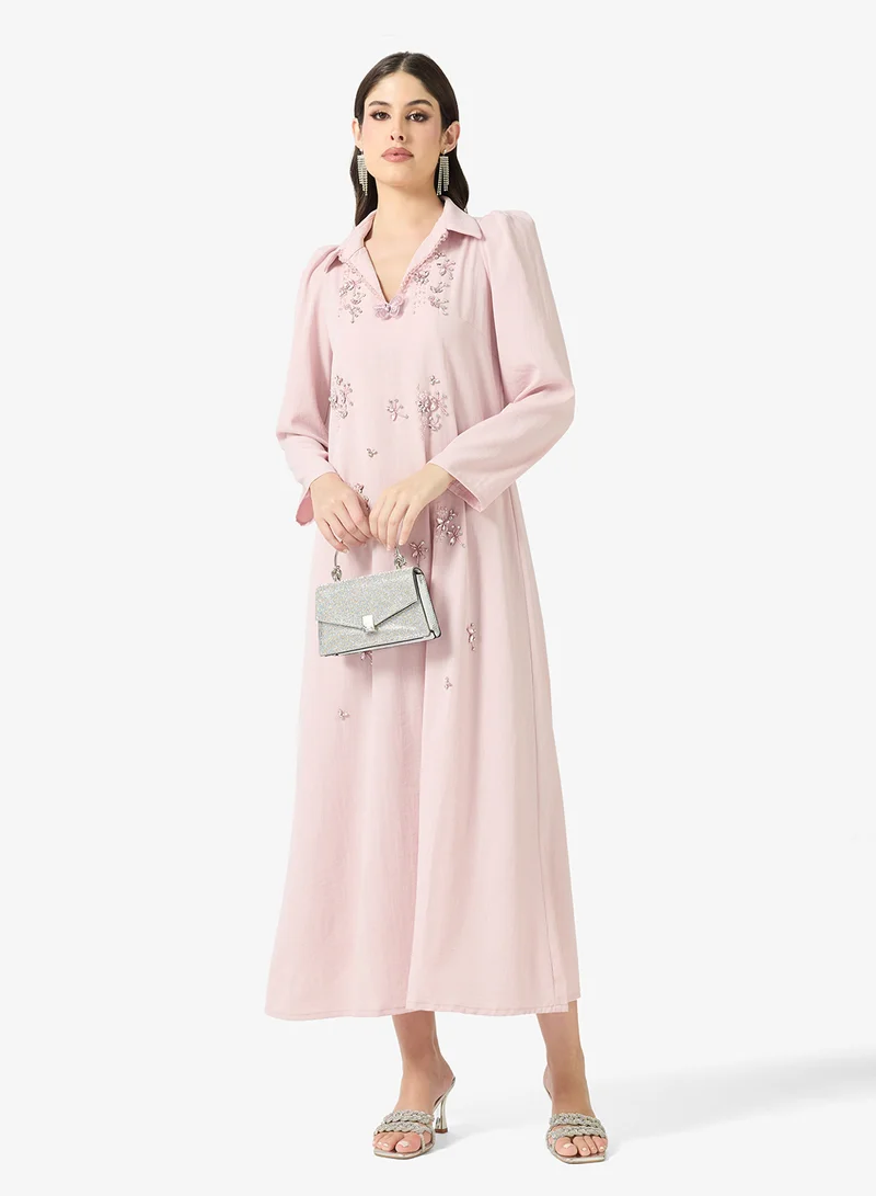 Khizana  Embroidered A-line Dress for Women | Best Price UAE