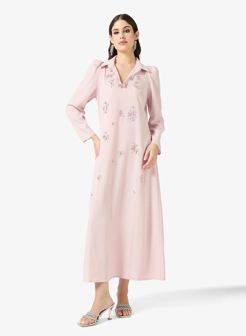 خزانة Embroidered A-line Dress