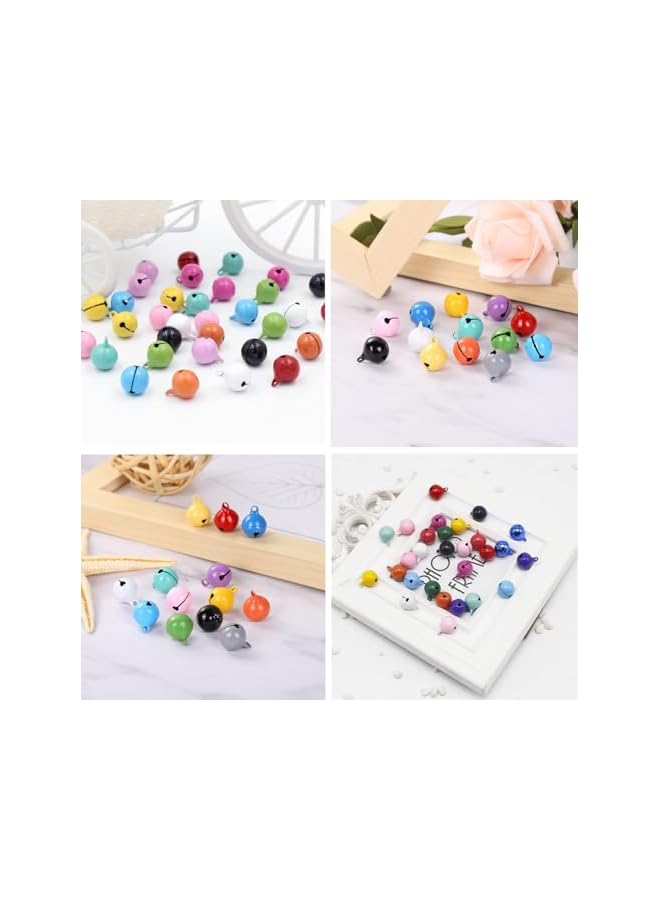 The Bros 100Pcs Jingle Bells, 14mm 10 Sweet Colors Small Bell Metal Craft Bells, Pet Decoration Bells DIY Bells for Wreath, Christmas, Holiday Home Party & Festival Decorations and Jewelry Making - Image 4
