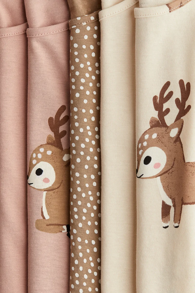 H&M 5-pack long-sleeved cotton tops