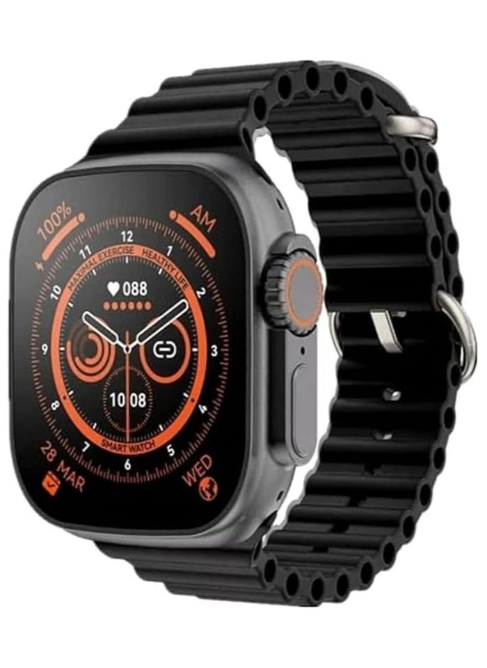 HK9 ULTRA 2 Smart Watch 2.12 inch Smartwatch Fitness Running Watch Bluetooth Temperature Monitoring Pedometer Call Reminder Compatible with Android iOS Long Standby Hands-Free Calls