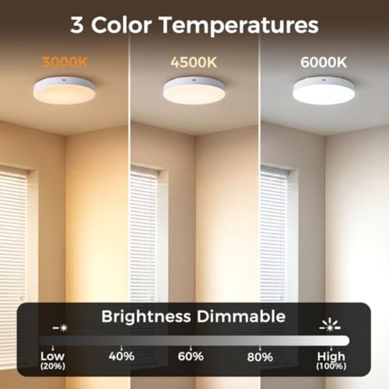 Closet/Toilet/Stairs/Shed/Hallway ceiling light: rechargeable motion sensor, wireless, 10000mAh battery, remote control, white plastic housing, energy-efficient LED - Image 3