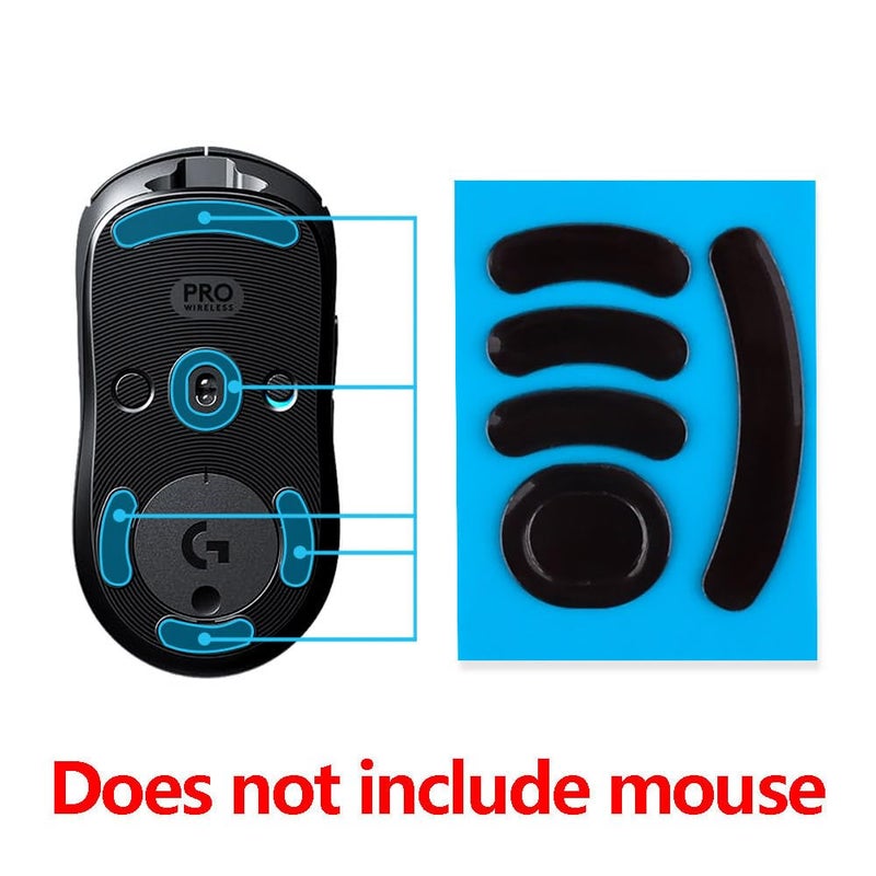 HUYUN 2 مجموعات من وسادات أقدام الفأرة متوافقة مع فأرة الألعاب اللاسلكية Logit G Pro GPW - Image 5