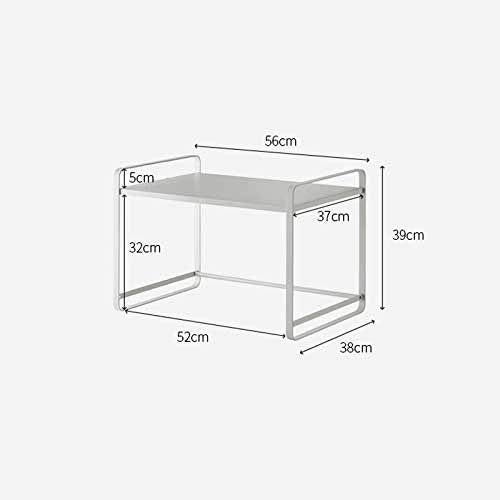 INDIDECOR INDIDECOR 611200 Metal Kitchen Storage Rack Kitchen Cookware Rack Microwave stand Microwave Storage Oven rack Kitchen organizer White  - Image 3