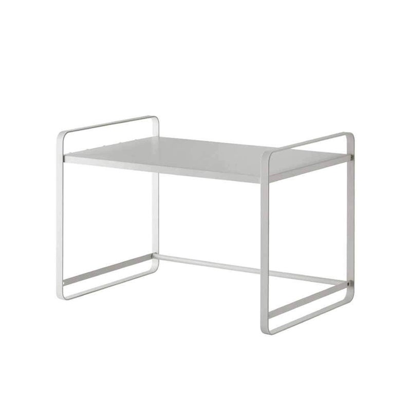 INDIDECOR INDIDECOR 611200 Metal Kitchen Storage Rack Kitchen Cookware Rack Microwave stand Microwave Storage Oven rack Kitchen organizer White  - Image 1