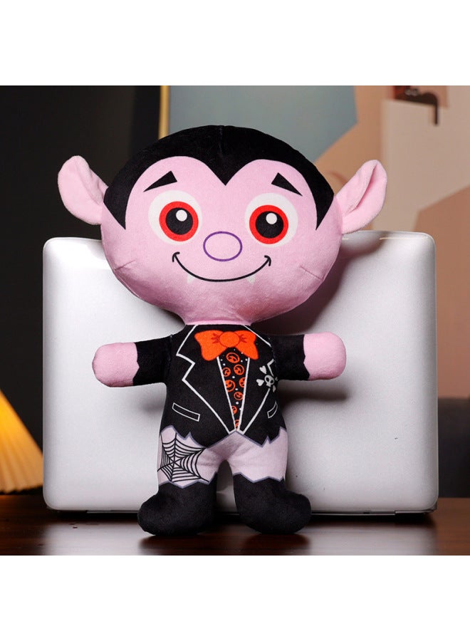 Funny  Plush Toy Doll Pumpkin Man Skeleton Monster Horror Doll  Props Decoration Doll-Color:Vampire-Height:30cm - Image 1