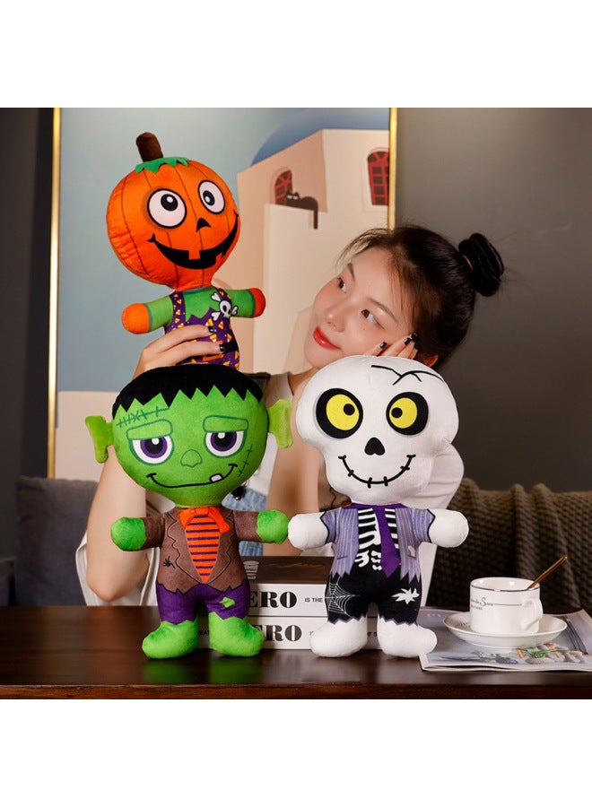 Funny  Plush Toy Doll Pumpkin Man Skeleton Monster Horror Doll  Props Decoration Doll-Color:Vampire-Height:30cm - Image 5