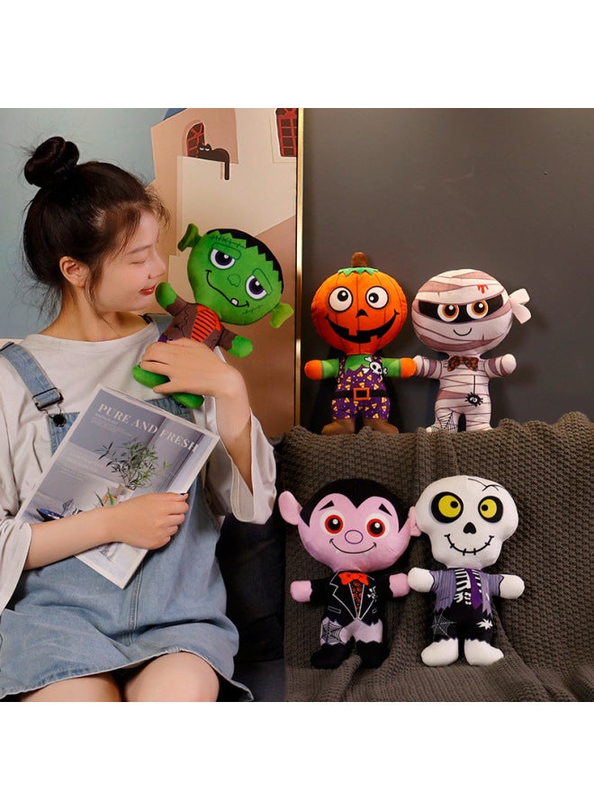 Funny  Plush Toy Doll Pumpkin Man Skeleton Monster Horror Doll  Props Decoration Doll-Color:Vampire-Height:30cm - Image 2