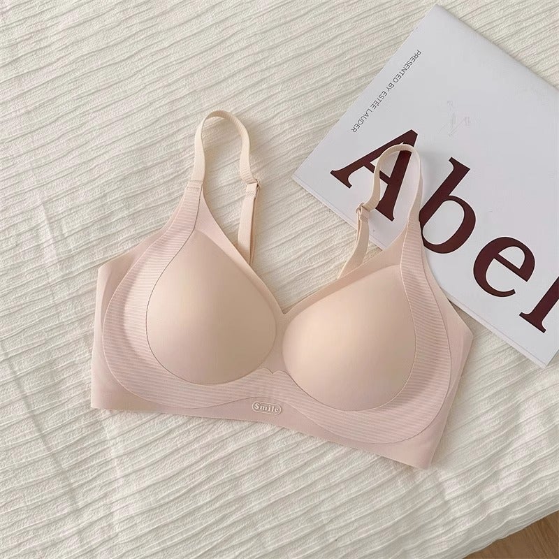 Yu Shuxin'S Cheap Price Substitute Traceless Underwear Female Student Super Gather Soft Support Rimless Bra - Image 1