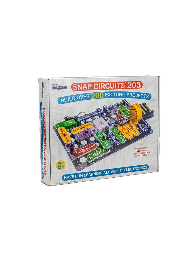 Elenco Snap Circuits 203 Electronics Exploration Kit | Over 200 STEM Projects | Full Color Project Manual | 42 Snap Modules | Unlimited Fun - Image 1
