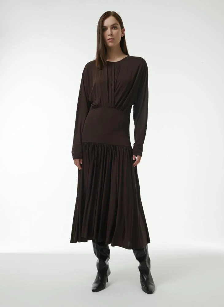 Leem Batwing Sleeve Detail Dress - Shorter Length