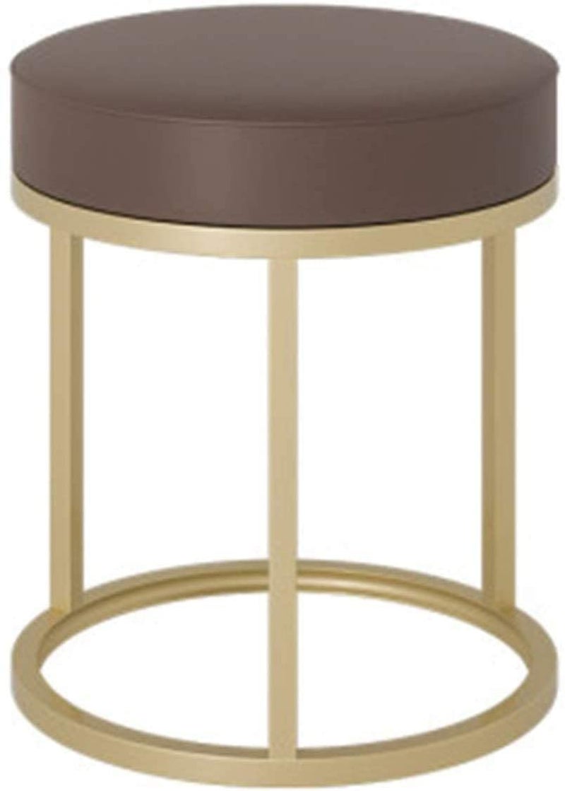 Generic Indian Decor 45861 Classic Makeup Stool Dressing Table Stool Household Makeup Stool Bedroom Modern Minimalist Fashion Small Round Stool Multiple Applications (Color : Brown, Size : 40x45cm) - Image 3