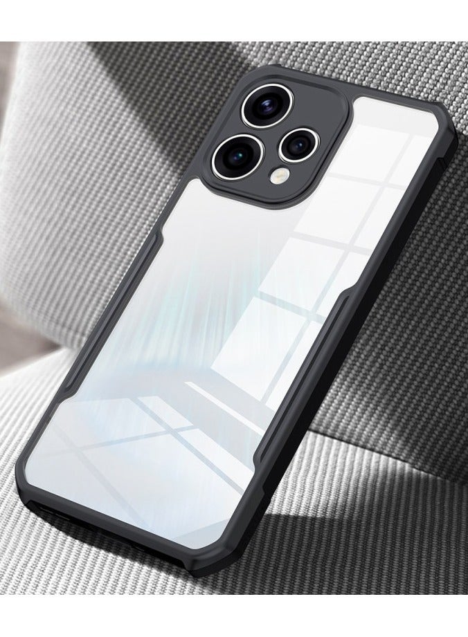 XUNDD Clear Case for Oppo Reno 15C 5G | Premium Rugged | Durable Shock-absorbing Frame | Black Border | Thermoplastic Polyurethane | Airbag Anti-drop Protection - Clear - Image 2