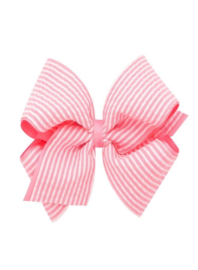 Wee Ones King Girl's & Baby Girl's Seersucker Bow - Pink - Image 1