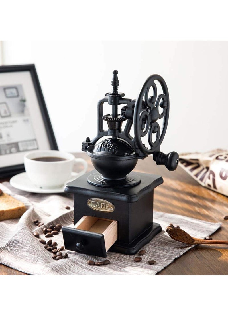 coffee machines Vintage Coffee Grinder Hand Coffee Bean Grinder Ferris Wheel Portable Manual Coffee Machine Grinder 11.311.424cm ( Black) - Image 1