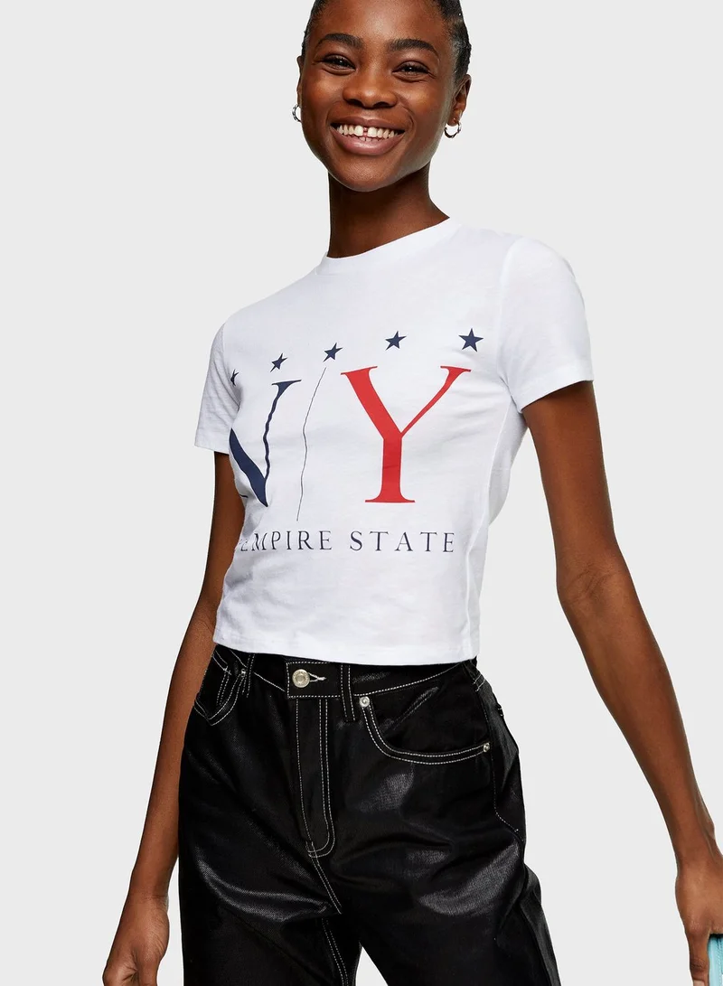 TOPSHOP Empire State Building New York T-Shirt