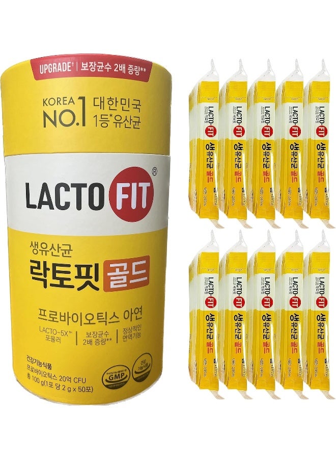 Lacto-fit [تشونغ كون دان] لاكتو فيت بروبيوتيك جولد (1 عبوة)، 3.53 أونصة - Image 1