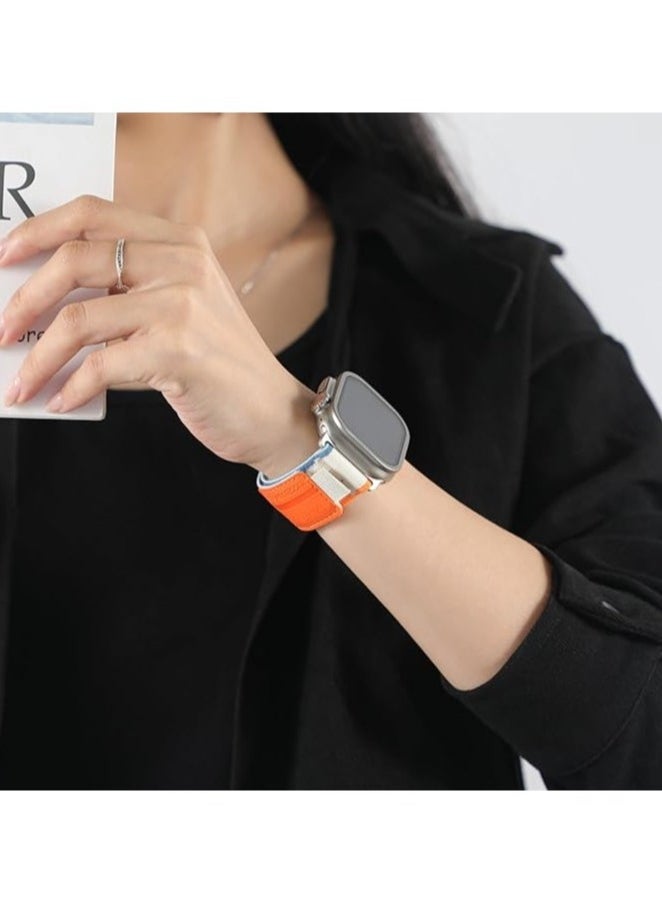 ELTRAZONE "Trail Loop Nylon Band Compatible with Apple Watch Ultra/Ultra 2 49mm, Series 10 (46mm), Series 9/8/7 (45mm), and Series 6/5/4/3/2/1 (42mm) – Breathable, Lightweight Sport Strap for Men and Women"  - Image 4