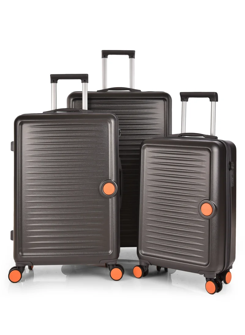 Track TRACK Luggage Set, Acrylonitrile Butadiene Styrene (ABS) Material, Trolley Travel Bag with Carry On Cabin and Checked In Sizes, TSA Lock and 4 Double Wheels, Lightweight, Size 20/24/28