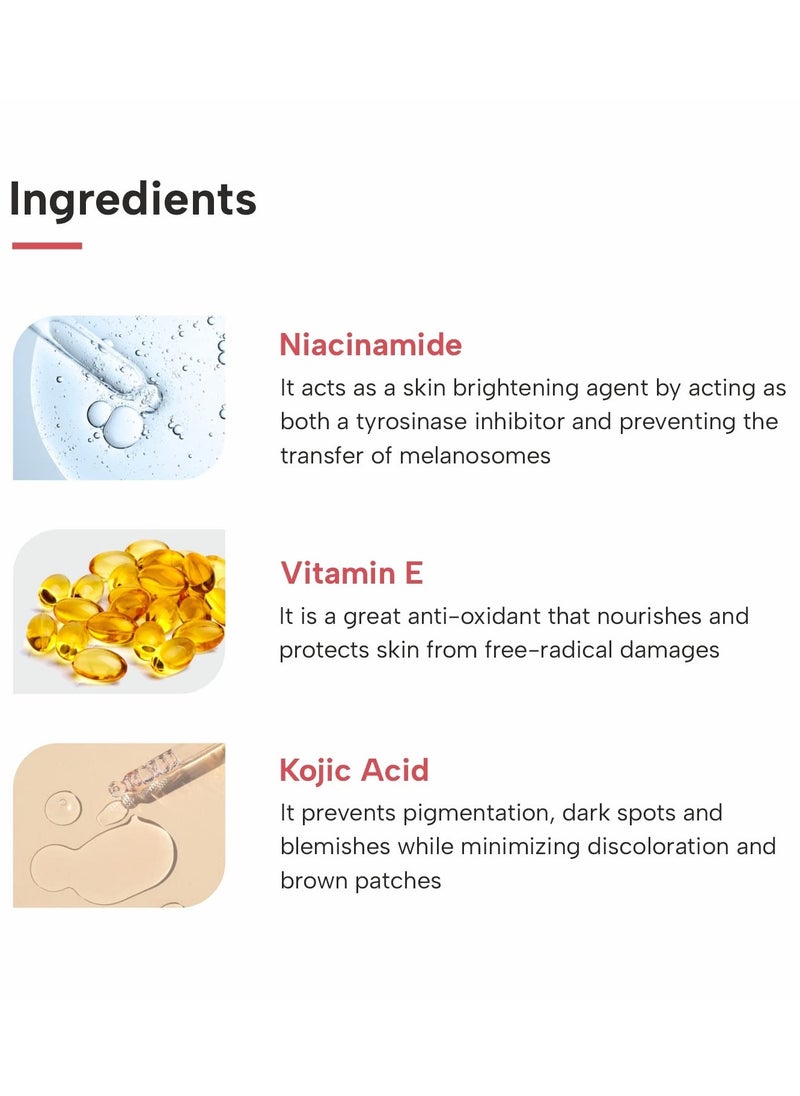 DERMATOUCH - Bright & Even Tone Face Wash with Niacinamide, Vitamin E and Kojic Acid | Daily Gentle Face Cleanser For Tan, Pigmentation, Uneven Tone - 30G - Image 1