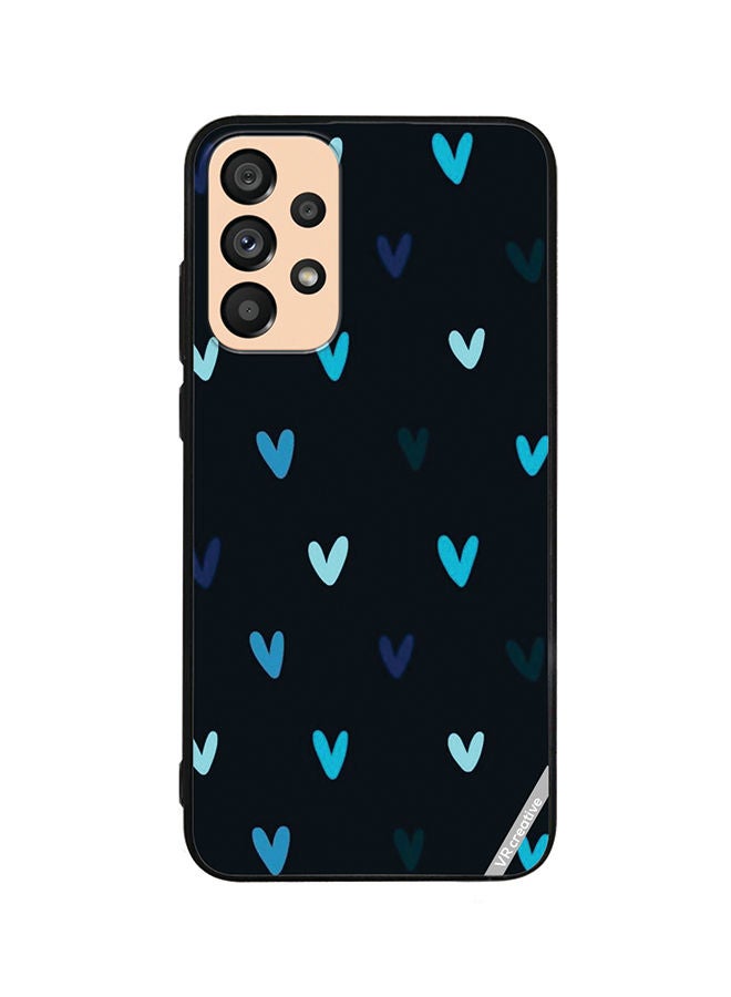 VR CREATIVE Protective Case Cover For Samsung Galaxy A72 Blue Hearts Design Multicolour - Image 1