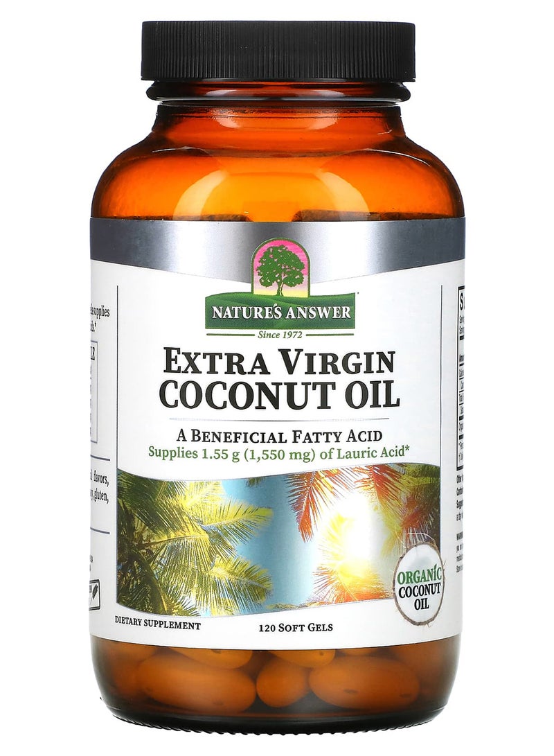 NATURE'S ANSWER Extra Virgin Coconut Oil - 120 Softgels - Image 1