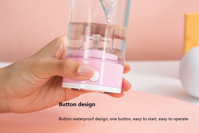 LMFUEN Electric Shaker Bottle, Shaker Bottles for Protein Shakes Mixes, Automatic Coffee Stirring Cup, Portable Mixer Cups and Blender Bottles Battery Powerful Mixer Cup 15 oz,Food grade material (Pink) - Image 2
