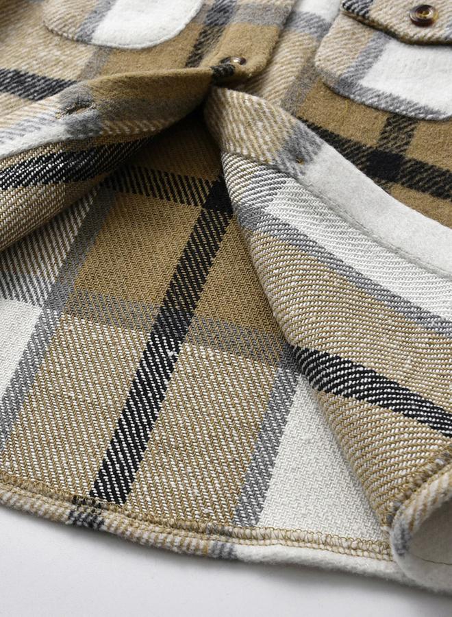 تايك تو جاكيت بنقشة مربعات مزين بجيوب - Image 4