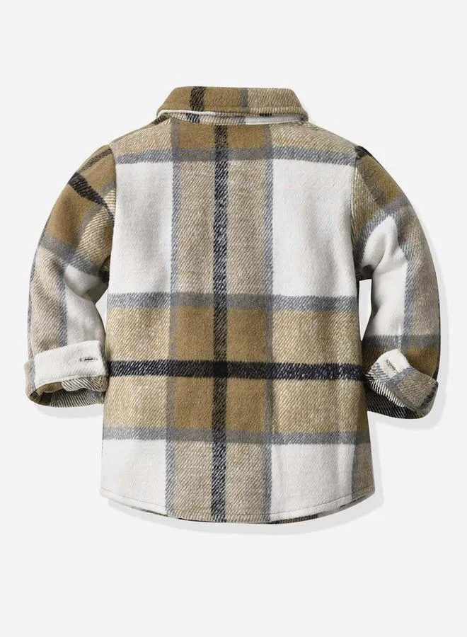 Take Two Take Two Checked Button Up Pocket Detail Jacket