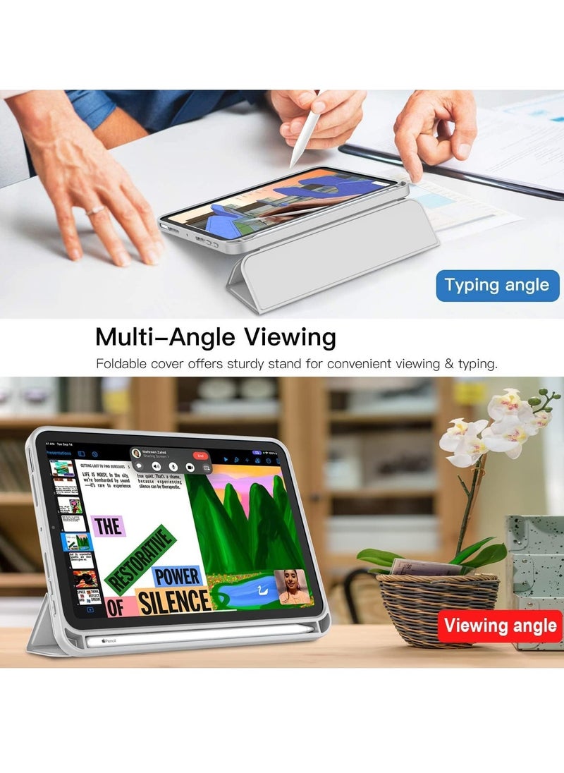 DUSALA NEW Smart Case with Pencil Holder Compatible with iPad Mini 6, Trifold Stand Smart Case with Soft TPU Back, Auto Wake/Sleep, Dust Proof & Anti-Fingerprint, Heavy Duty Protection - Image 2