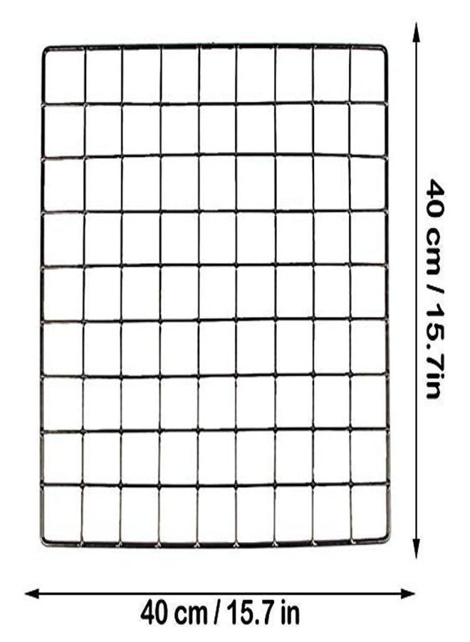 Pixie Daisy Metal Grid Wall Panel, Square Photo Display Board,Clip Holder Photo Frame, Creative Mesh Wall Grid,Steel Wall Grid Photo Frame Rectangular[40 * 40cm] Grid Wall Hanging (White) - Image 5