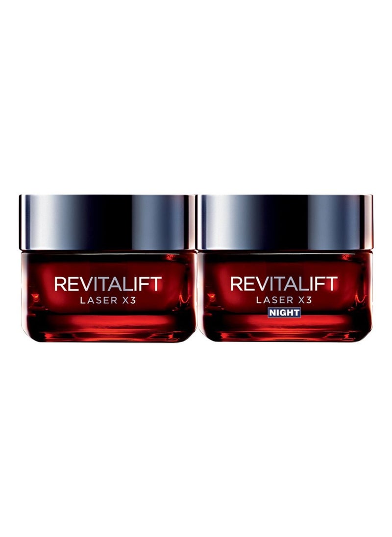 L'OREAL PARIS - Pack Of 2 Revitalift Filler Day And Night Cream - Image 1