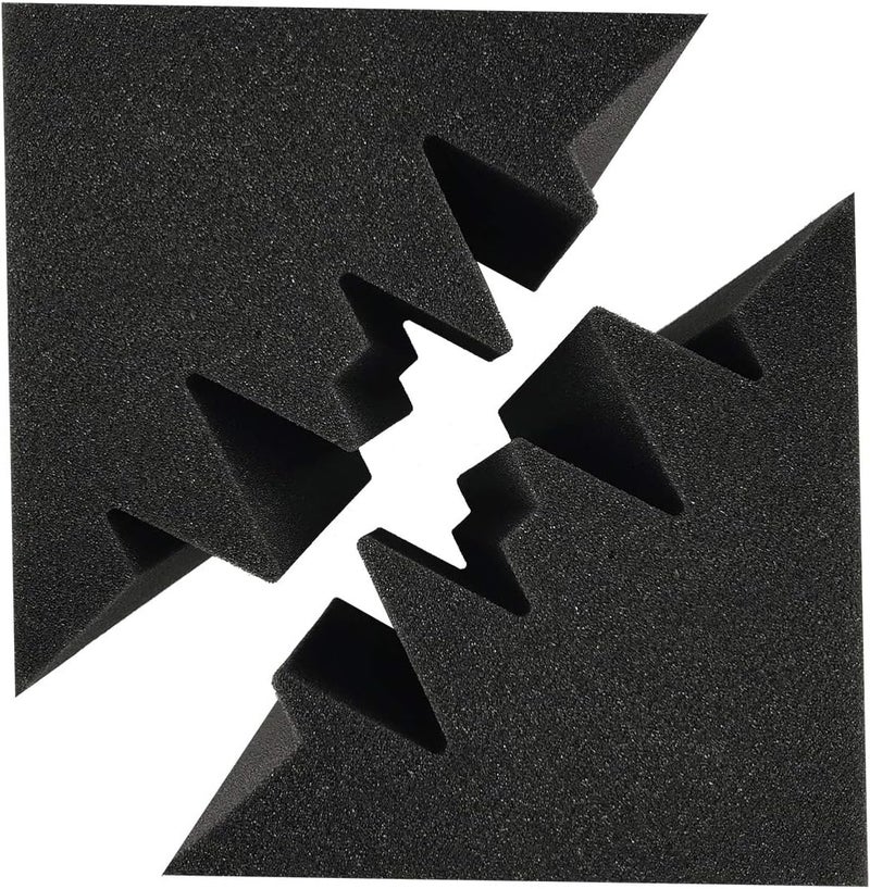 JBER 8 Pack Acoustic Foam Bass Trap Studio Foam 12" X 7" X 7" Soundproof Padding Wall Panels Corner Block Finish for Studios Home and Theater - Image 3