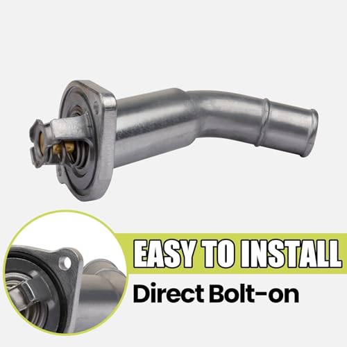 Mocar7 Aluminum Engine Coolant Thermostat Housing Assembly Compatible with 2002-2009 GMC Envoy 2004-2007 Buick Rainier 2002-2009 Chevrolet Trailblazer 2007-2009 Saab 9-7x 4.2L - Image 2