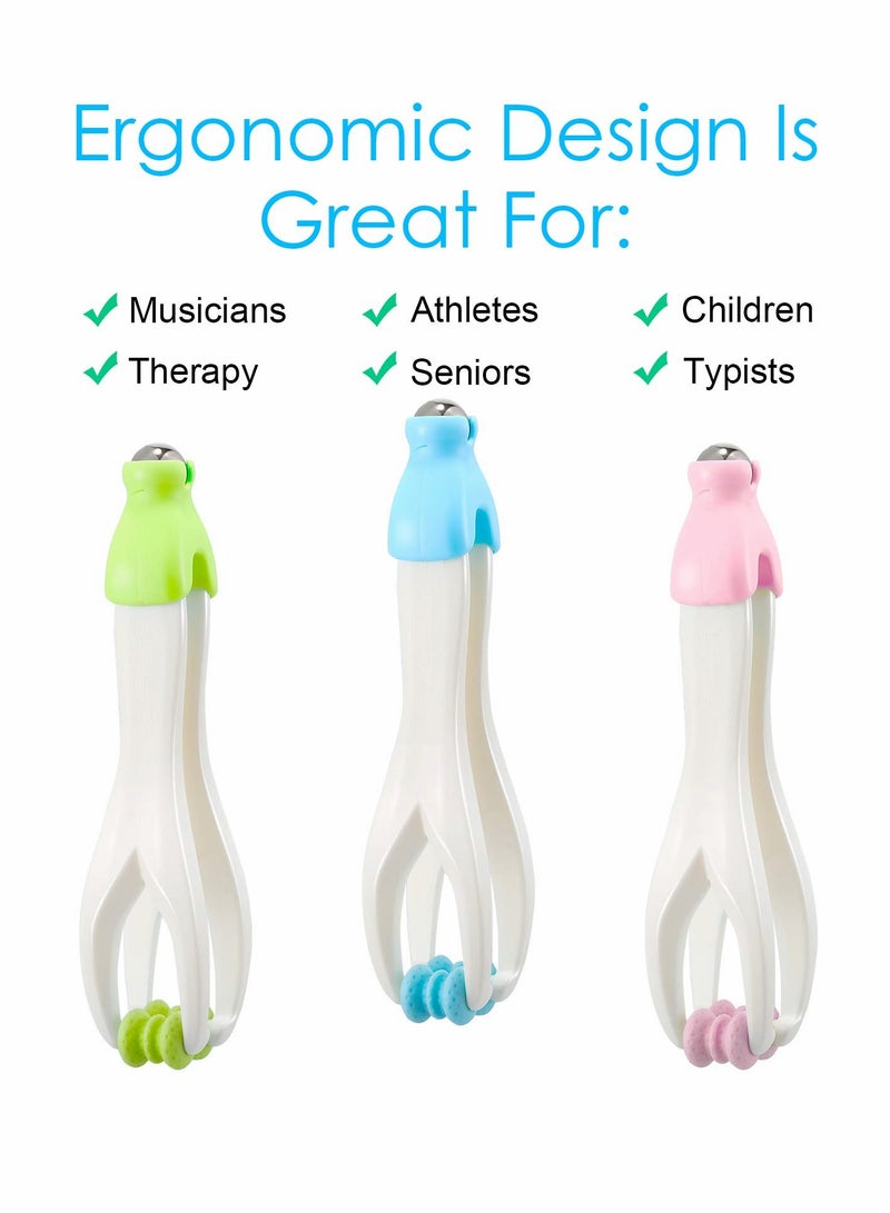 إسكدنيا Finger Wrist and Hand Massager Massage Roller Tools Handheld Blood Circulation for Man Woman (3 Pieces) - Image 3