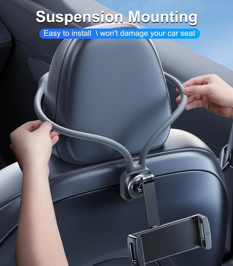 DICMKY Car iPad Tablet Holder, Back Seat Accessory for Tesla/Sport/Bucket/Performance Seats, Rear Headrest Tablet Hanger Mount for Kids/Adults, Road Trip Essentials with Car TV - Image 5