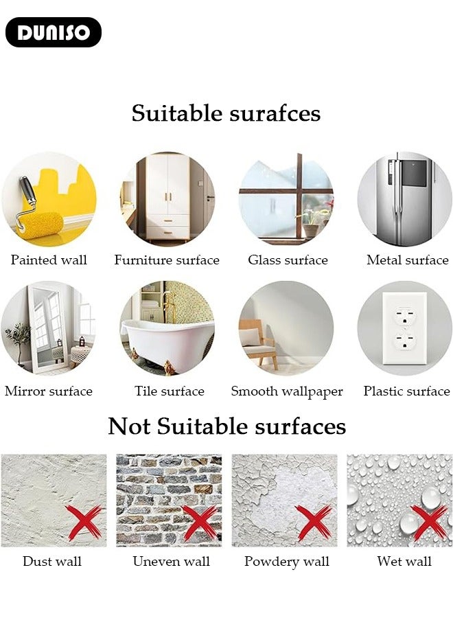 DUNISO ملصق حائط حيواني، ملصق حائط بموضوع حيوانات، ملصق ديكور منزلي قابل للإزالة، ذاتي اللصق ومقاوم للماء، مناسب لتزيين غرفة النوم، غرفة المعيشة، وحضانة الأطفال - Image 3