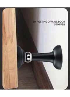 Excefore 2 Pcs Home Magnetic Door Stop, Decorative Matte Black Self-Adhesive Door Holder, Noise Reduction Silicone Made,No Drilling Easy Install, Wall-Floor Mount Wall Protector  - Image 5