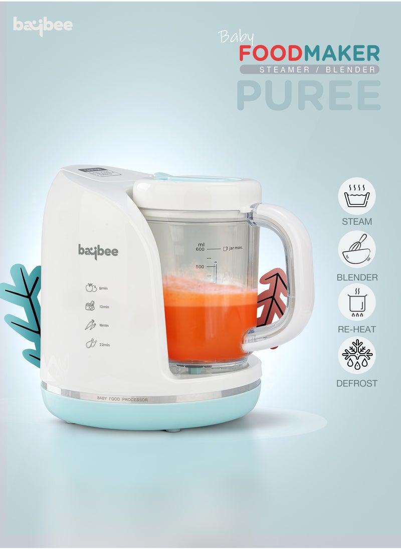 BAYBEE - Premium 4-In-1 Smart Multifunction Electric Food Processor, Steamer, Blender With 600 ML Jar, Steam Basket And Scraper - Image 1