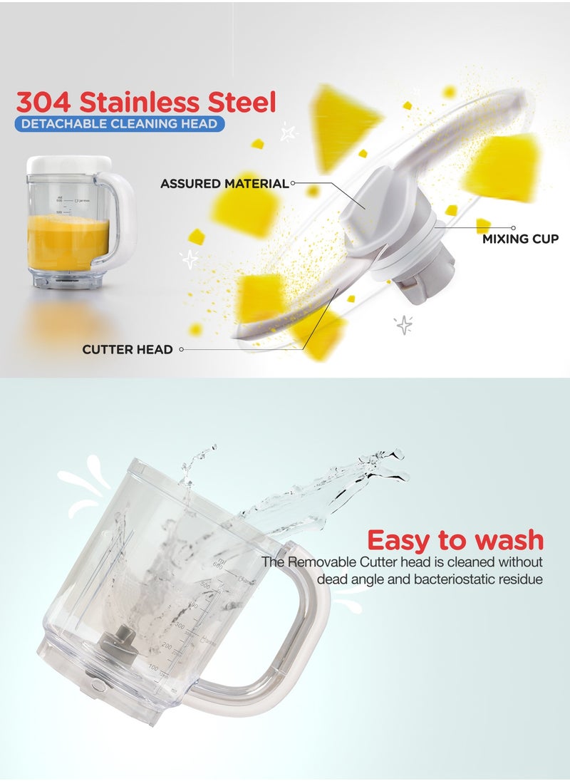 BAYBEE - Premium 4-In-1 Smart Multifunction Electric Food Processor, Steamer, Blender With 600 ML Jar, Steam Basket And Scraper - Image 1