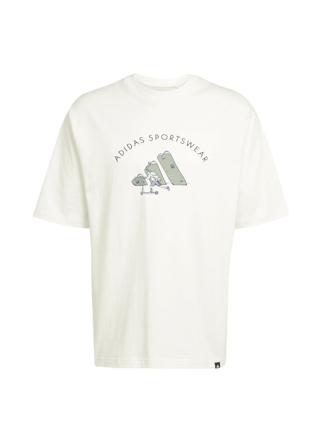 Adidas adidas codes doodle scooter men graphic t-shirt  - Image 1