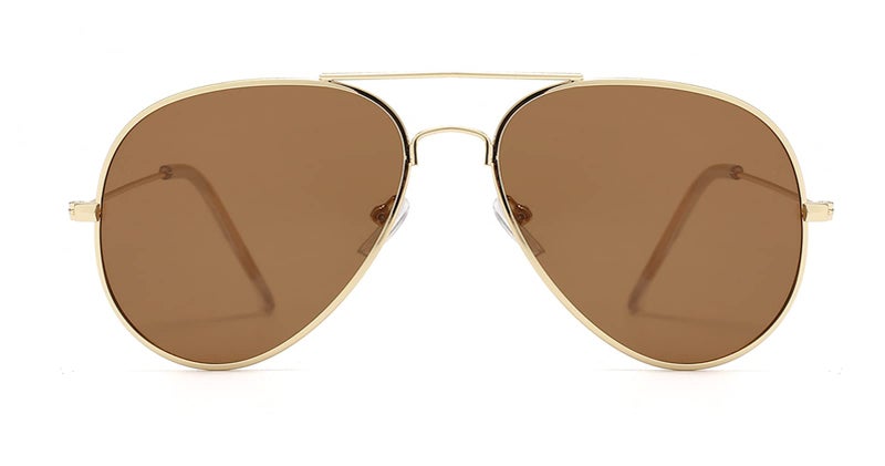 Outray Night Vision Polarized Aviator Sunglasses for Driving (Gold Frame/Brown Lens, Brown) - Image 2
