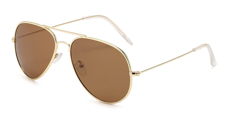 Outray Night Vision Polarized Aviator Sunglasses for Driving (Gold Frame/Brown Lens, Brown) - Image 1