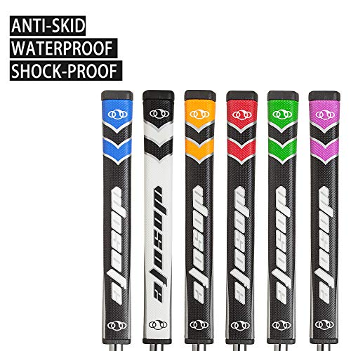 Zenesty Golf Putter Grips Midsize for Men 45g 2.0 Fit Most Iron Club Pistol Shape Lightweight Tacky Surface Delicate Pattern Soft Polyurethane Material Comfortable Feel (Black Orange) - Image 4